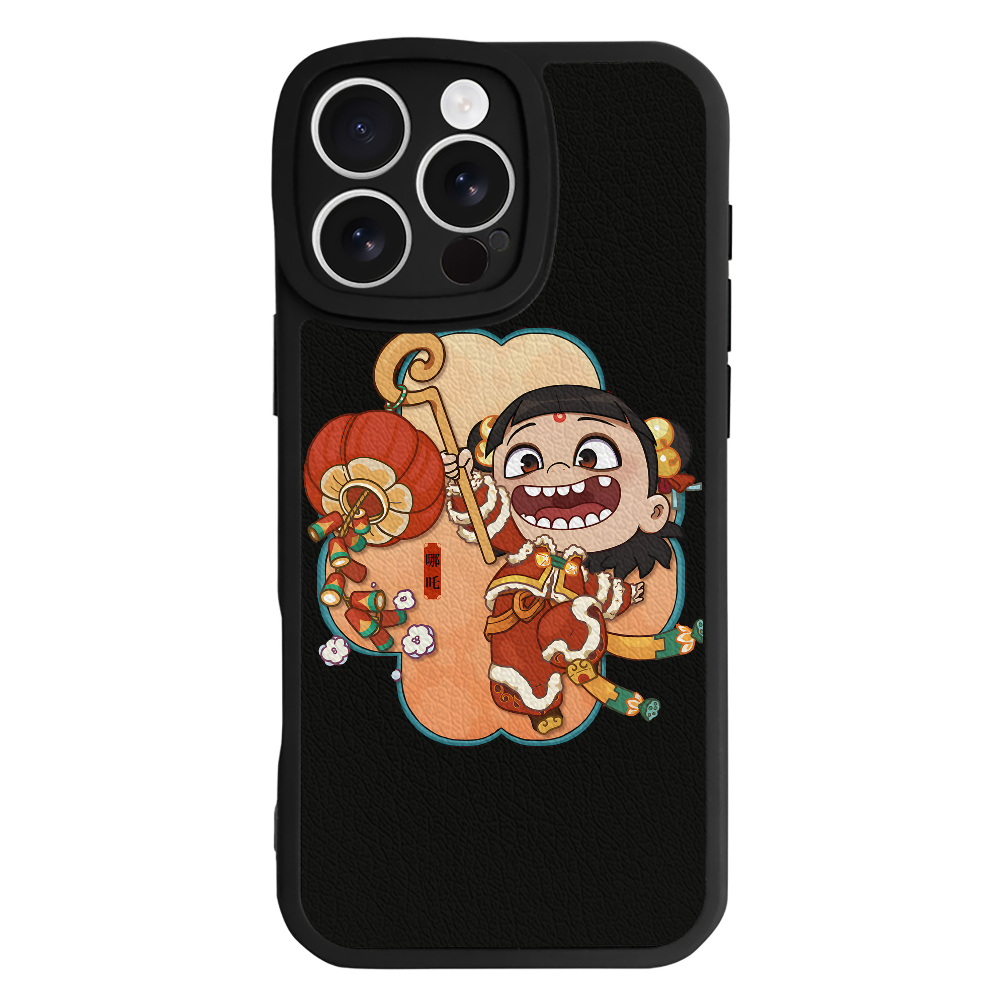 （画像用） Ne Zha 2 ナタ 魔童の大暴れ 【iPhone 16シリーズ対応】シリコンスマホケース（レザー調） 材質：シリコン